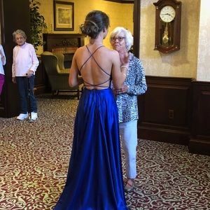 Blue Sherri Hill Prom Dress- Size 2, Style 51631